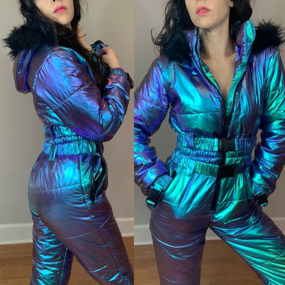 iridescent holograph club exx colder snow suit ski - Picture 6 of 15